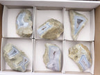 Polished One Side Polished Blue Lace Agate Geodes  x 6 From Malawi - TopRock