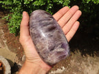 Polished Smokey Dream Amethyst Standing Free Forms  x 2 From Madagascar - Toprock Gemstones and Minerals 