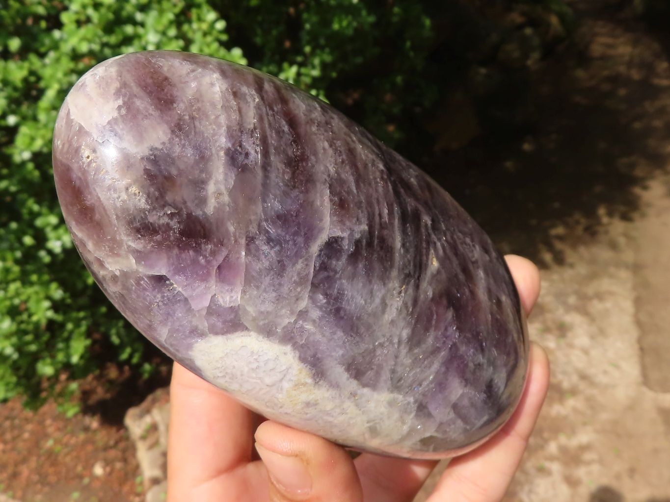 Polished Smokey Dream Amethyst Standing Free Forms  x 2 From Madagascar - Toprock Gemstones and Minerals 