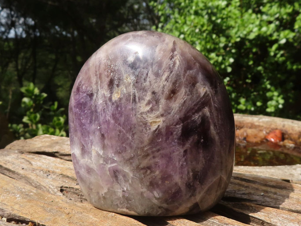 Polished Smokey Dream Amethyst Standing Free Forms  x 2 From Madagascar - Toprock Gemstones and Minerals 