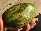 Polished  Green Opal Standing Free Forms  x 2 From Madagascar - Toprock Gemstones and Minerals 
