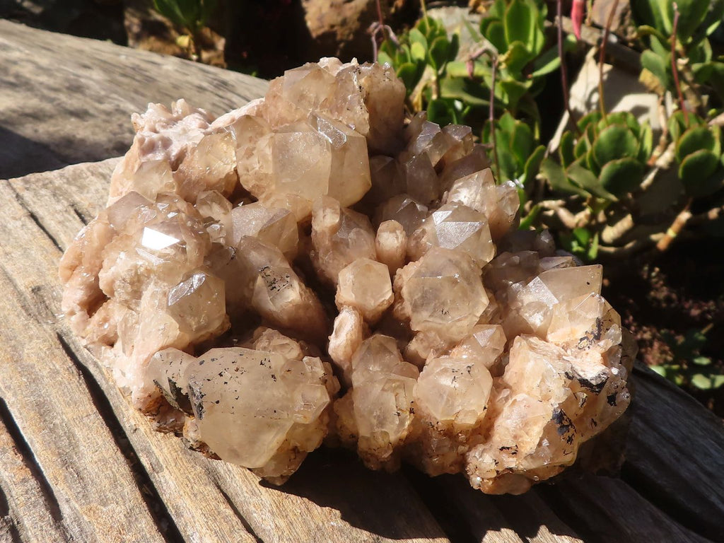 Natural Cascading Smokey Phantom Quartz Cluster x 1 From Luena, Congo - Toprock Gemstones and Minerals 