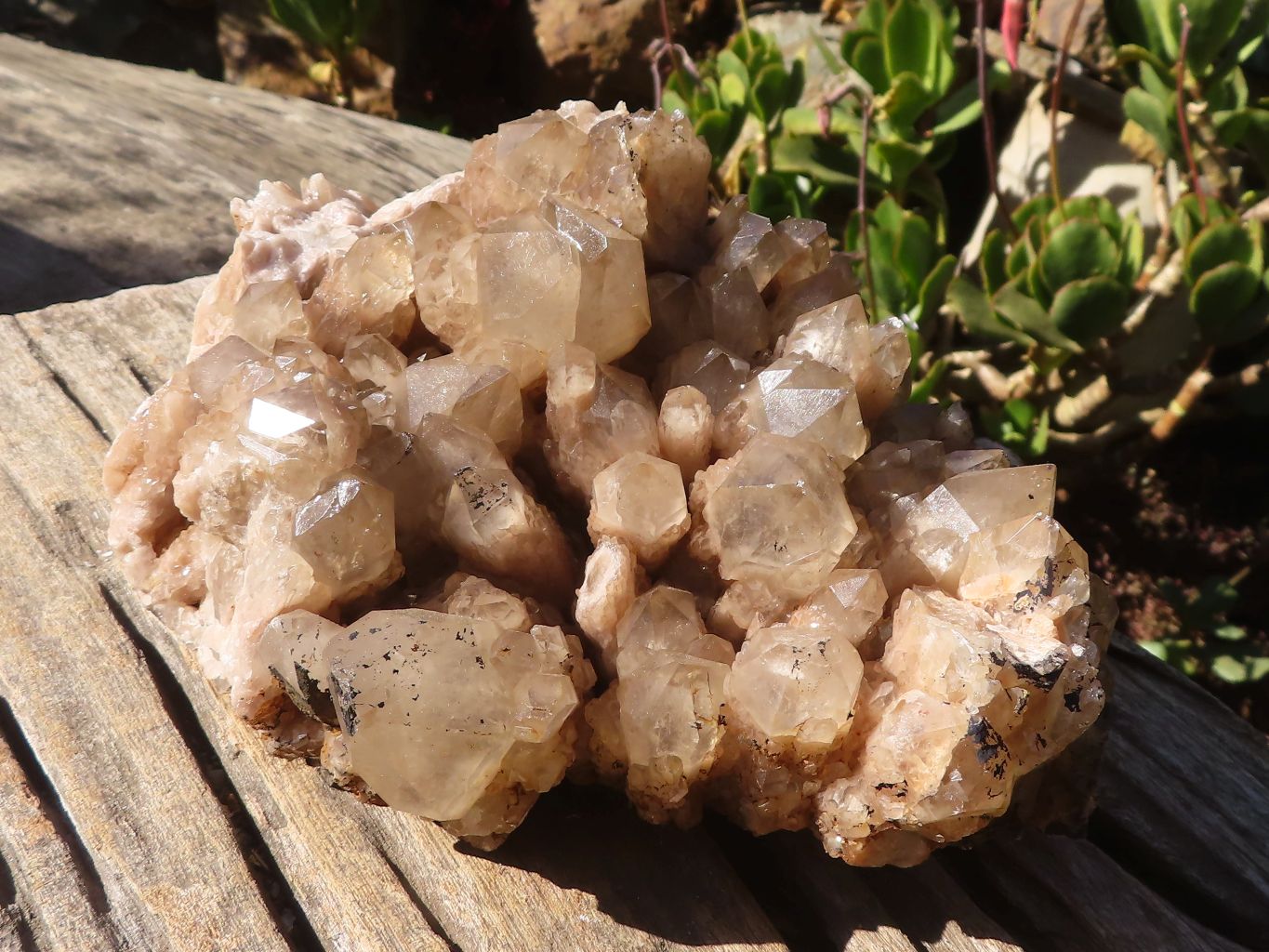 Natural Cascading Smokey Phantom Quartz Cluster x 1 From Luena, Congo - Toprock Gemstones and Minerals 