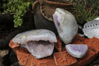 Polished Amethyst Agate Geodes With Crystalline Centres x 3 From Madagascar - TopRock
