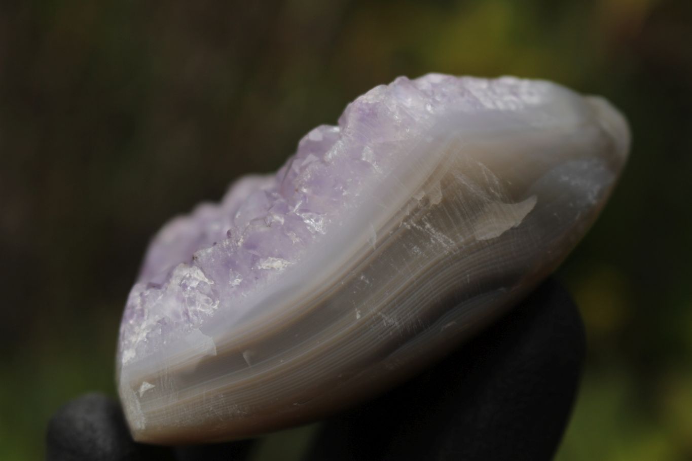 Polished Amethyst Agate Geodes With Crystalline Centres x 3 From Madagascar - TopRock