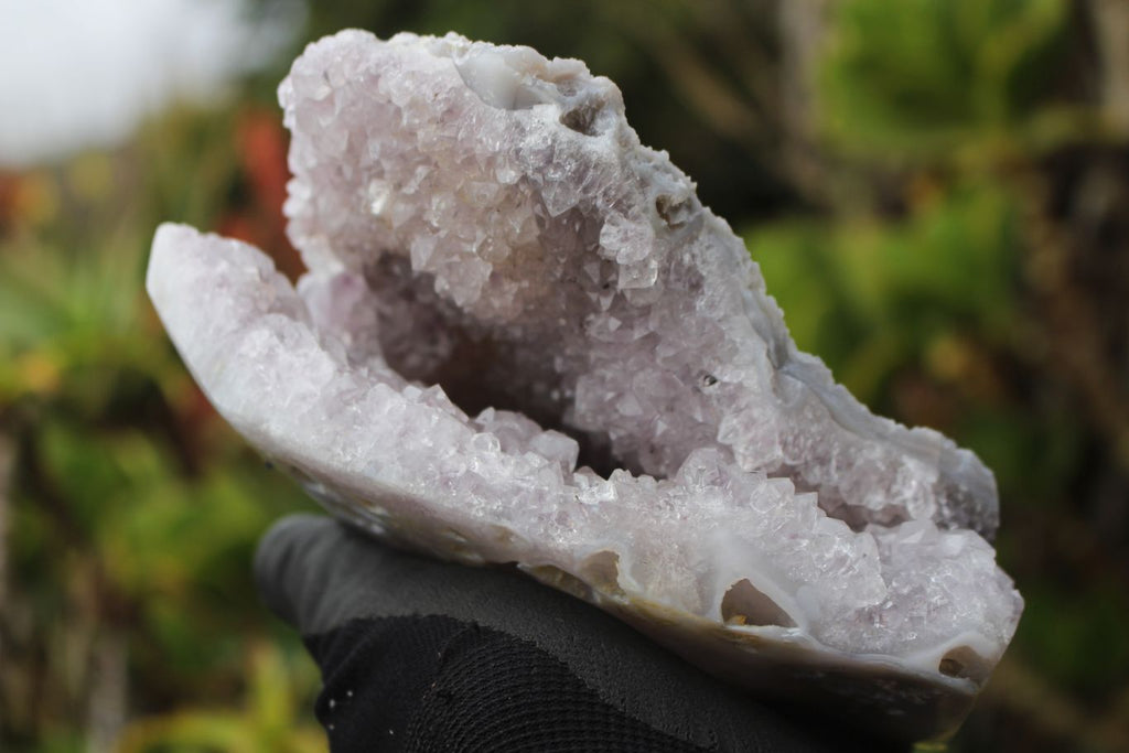 Polished Amethyst Agate Geodes With Crystalline Centres x 3 From Madagascar - TopRock