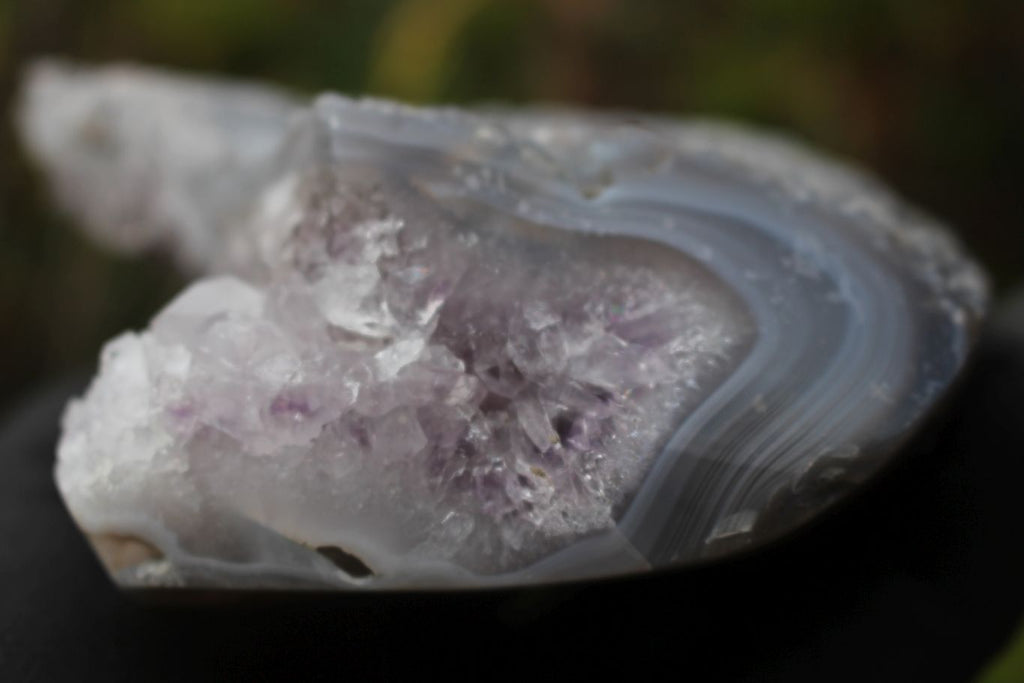 Polished Amethyst Agate Geodes With Crystalline Centres x 3 From Madagascar - TopRock
