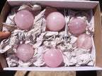 Polished Pink Rose Quartz Spheres  x 6 From Madagascar - TopRock