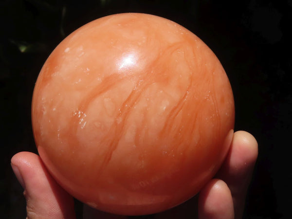 Polished Large Orange Twist Calcite Spheres  x 2 From Madagascar - TopRock