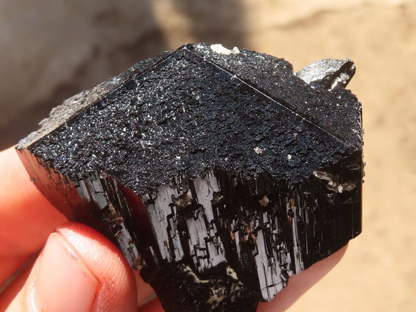 Natural Schorl Black Tourmaline Specimens x 12 From Erongo, Namibia