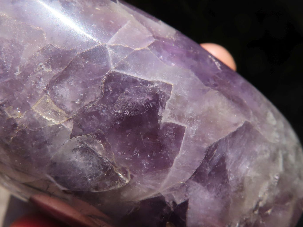 Polished Dream Flower Amethyst Standing Free Forms  x 3 From Madagascar - TopRock