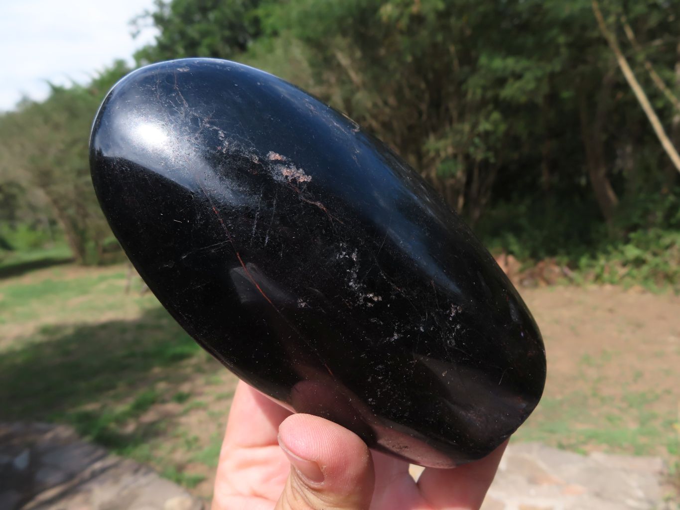 Polished Schorl Black Tourmaline Standing Free Form x 1 From Madagascar - TopRock