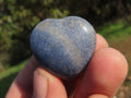 Polished Mini Blue Lazulite Hearts x 35 From Madagascar - TopRock