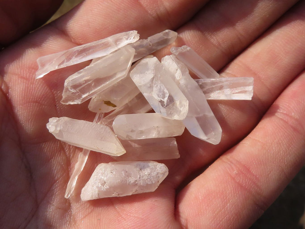 Natural Small Single Quartz Crystals  x 2.1 Kg Lot From Madagascar - Toprock Gemstones and Minerals 