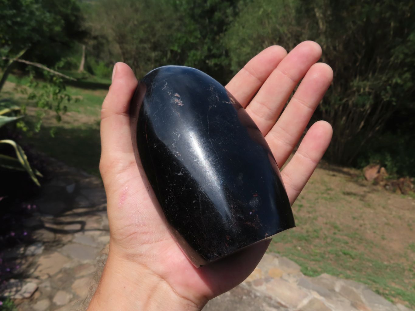 Polished Schorl Black Tourmaline Standing Free Form x 1 From Madagascar - TopRock
