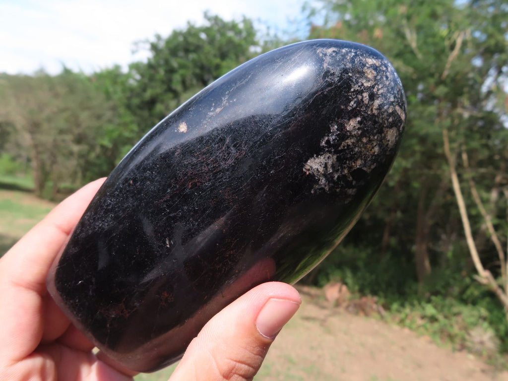 Polished Schorl Black Tourmaline Standing Free Form x 1 From Madagascar - TopRock