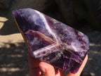 Polished  Dream Chevron Amethyst Points x 2 From Madagascar - Toprock Gemstones and Minerals 