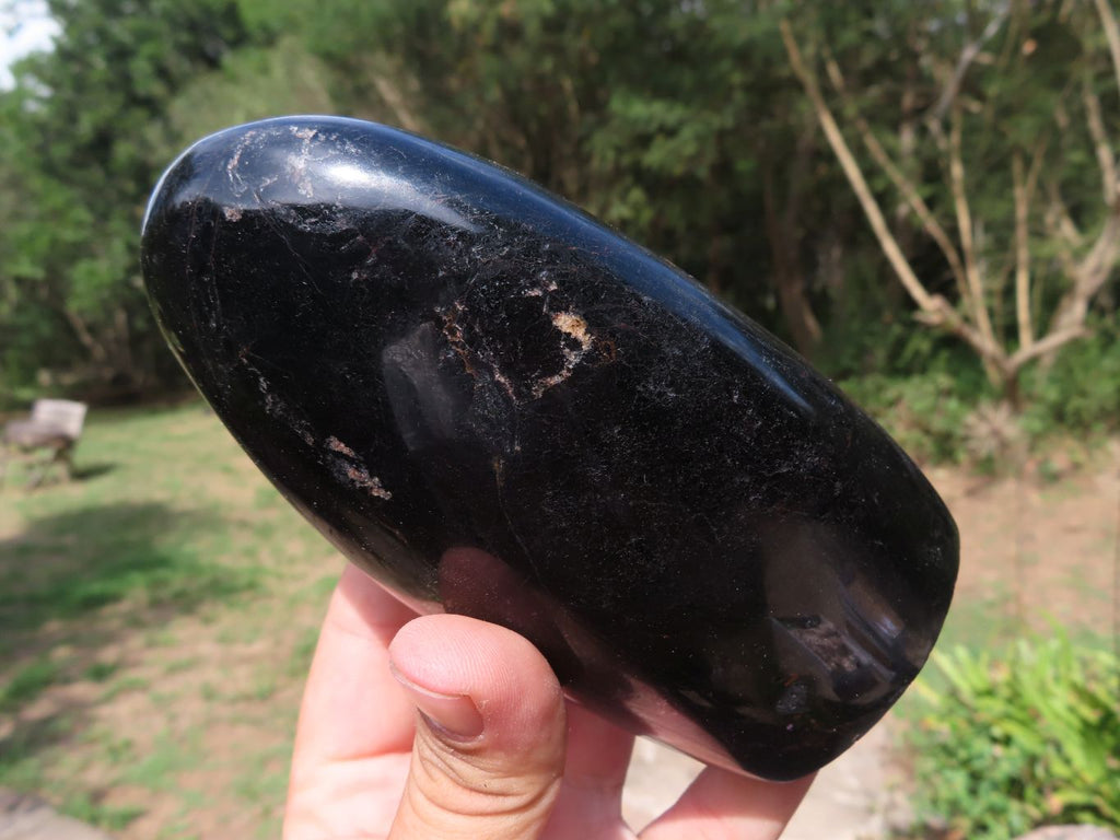 Polished Schorl Black Tourmaline Standing Free Form x 1 From Madagascar - TopRock