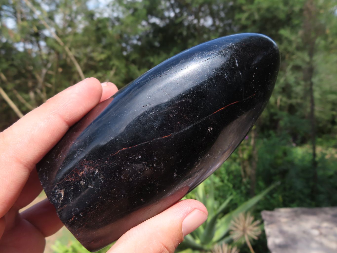 Polished Schorl Black Tourmaline Standing Free Form x 1 From Madagascar - TopRock