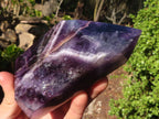 Polished  Dream Chevron Amethyst Points x 2 From Madagascar - Toprock Gemstones and Minerals 
