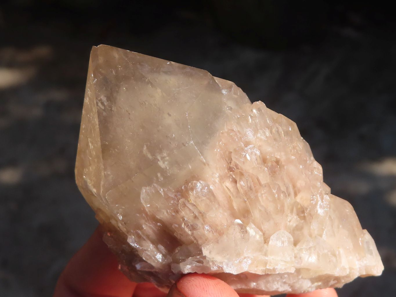 Natural Cascading Smokey Quartz Clusters x 6 From Luena, Congo - Toprock Gemstones and Minerals 