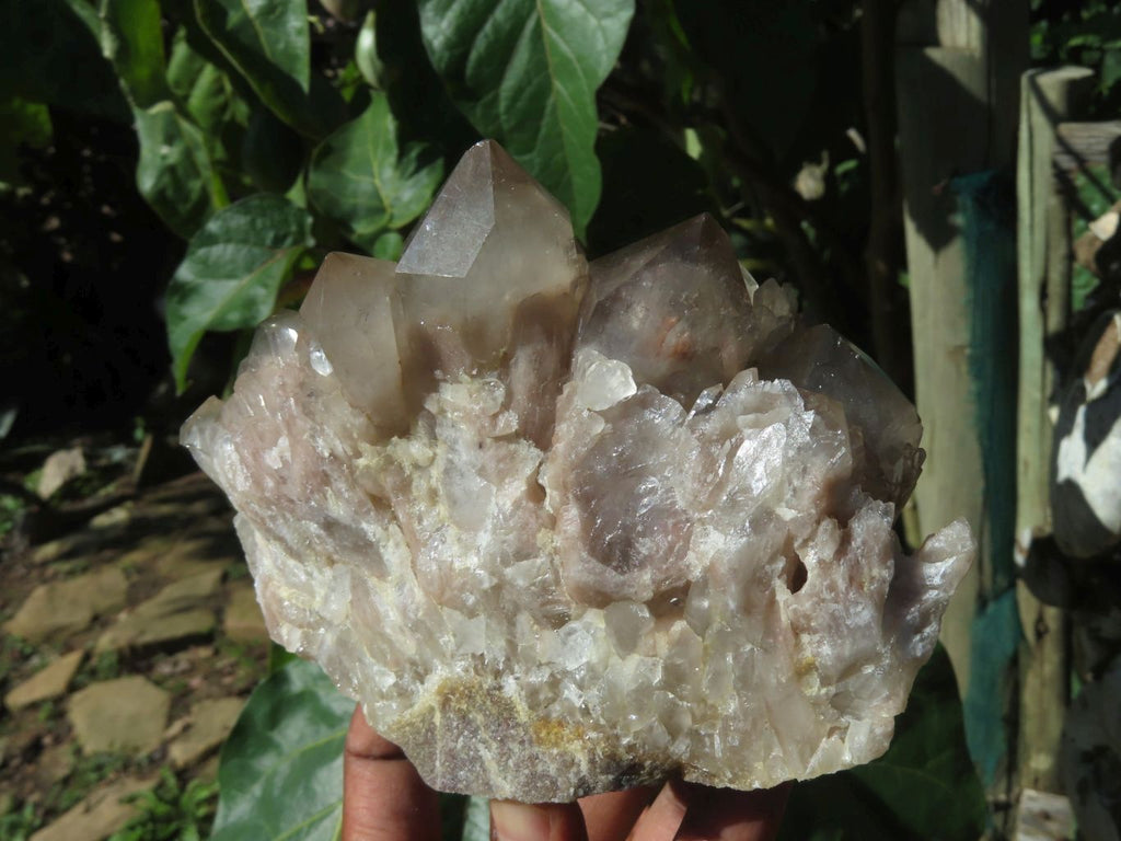 Polished Smokey Phantom Clusters x 2 From Lwena, Congo - TopRock