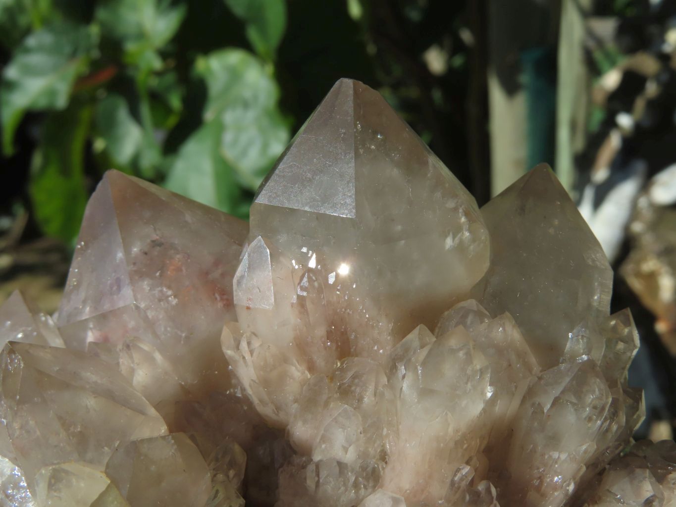 Polished Smokey Phantom Clusters x 2 From Lwena, Congo - TopRock