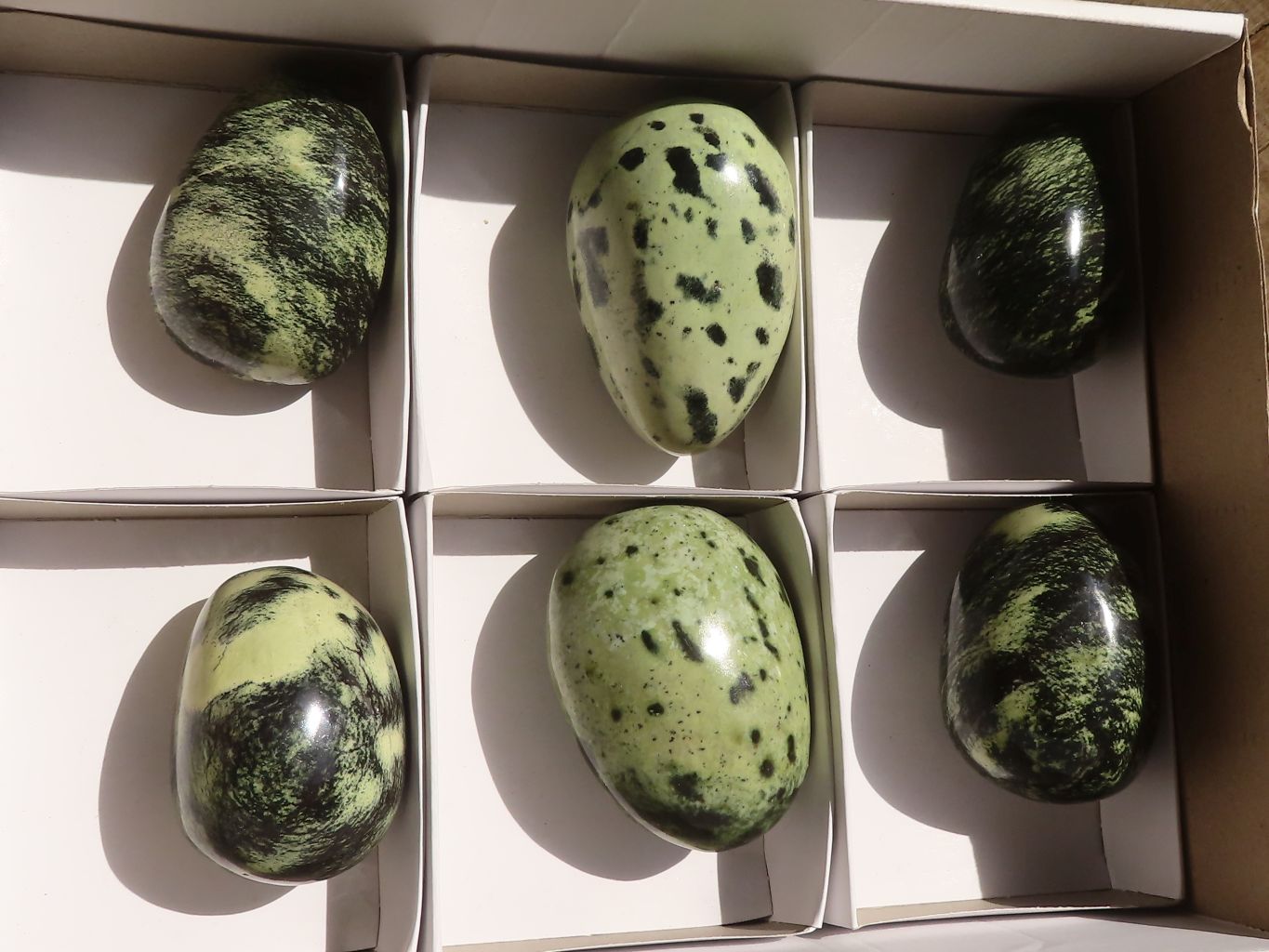 Polished Leopard Stone Gallets  x 6 From Zimbabwe - Toprock Gemstones and Minerals 