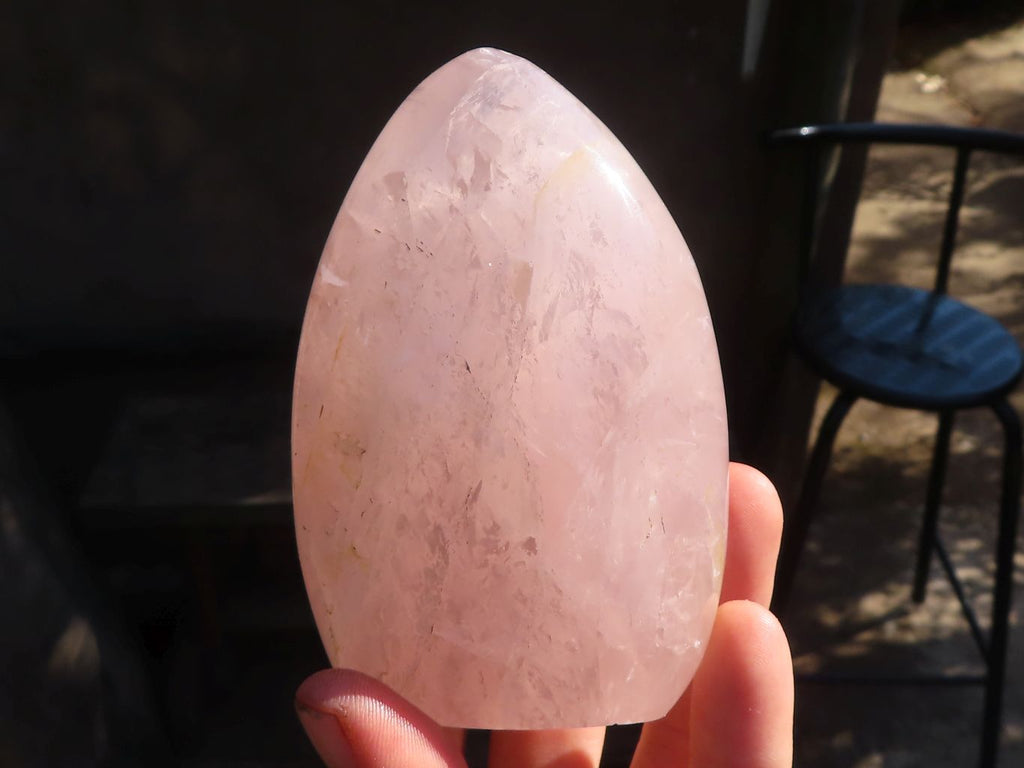 Polished Gemmy Pink Rose Quartz Standing Free Forms x 6 From Madagascar - Toprock Gemstones and Minerals 
