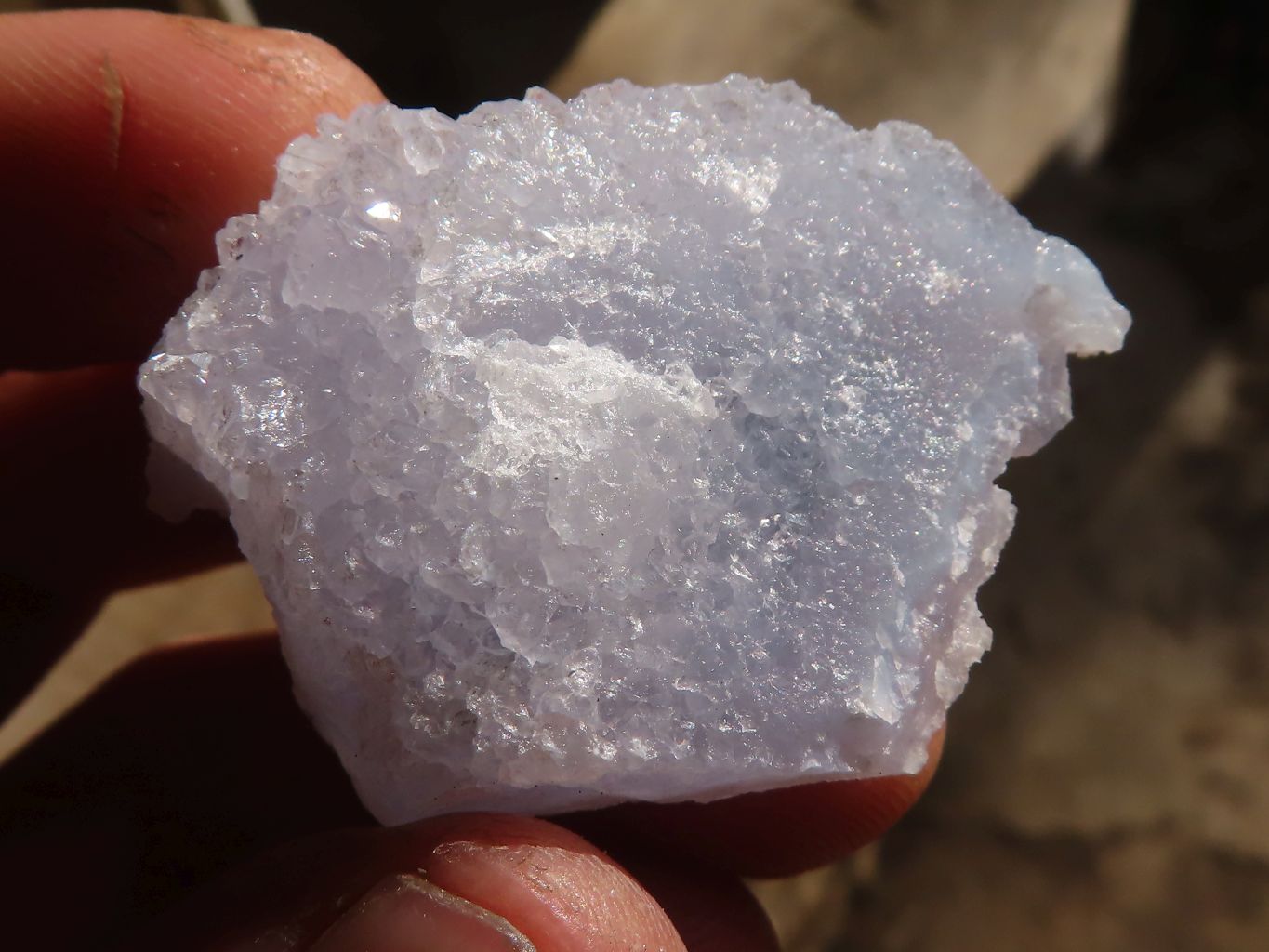Natural Etched Blue Chalcedony Specimens x 35 From Nsanje, Malawi - Toprock Gemstones and Minerals 