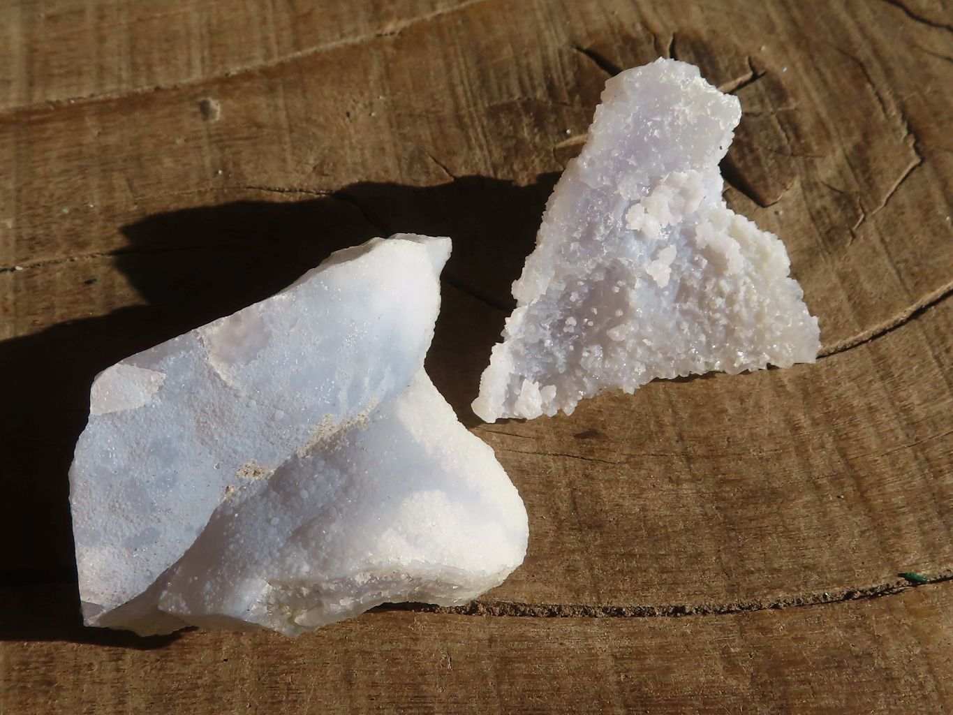 Natural Etched Blue Chalcedony Specimens x 35 From Nsanje, Malawi - Toprock Gemstones and Minerals 