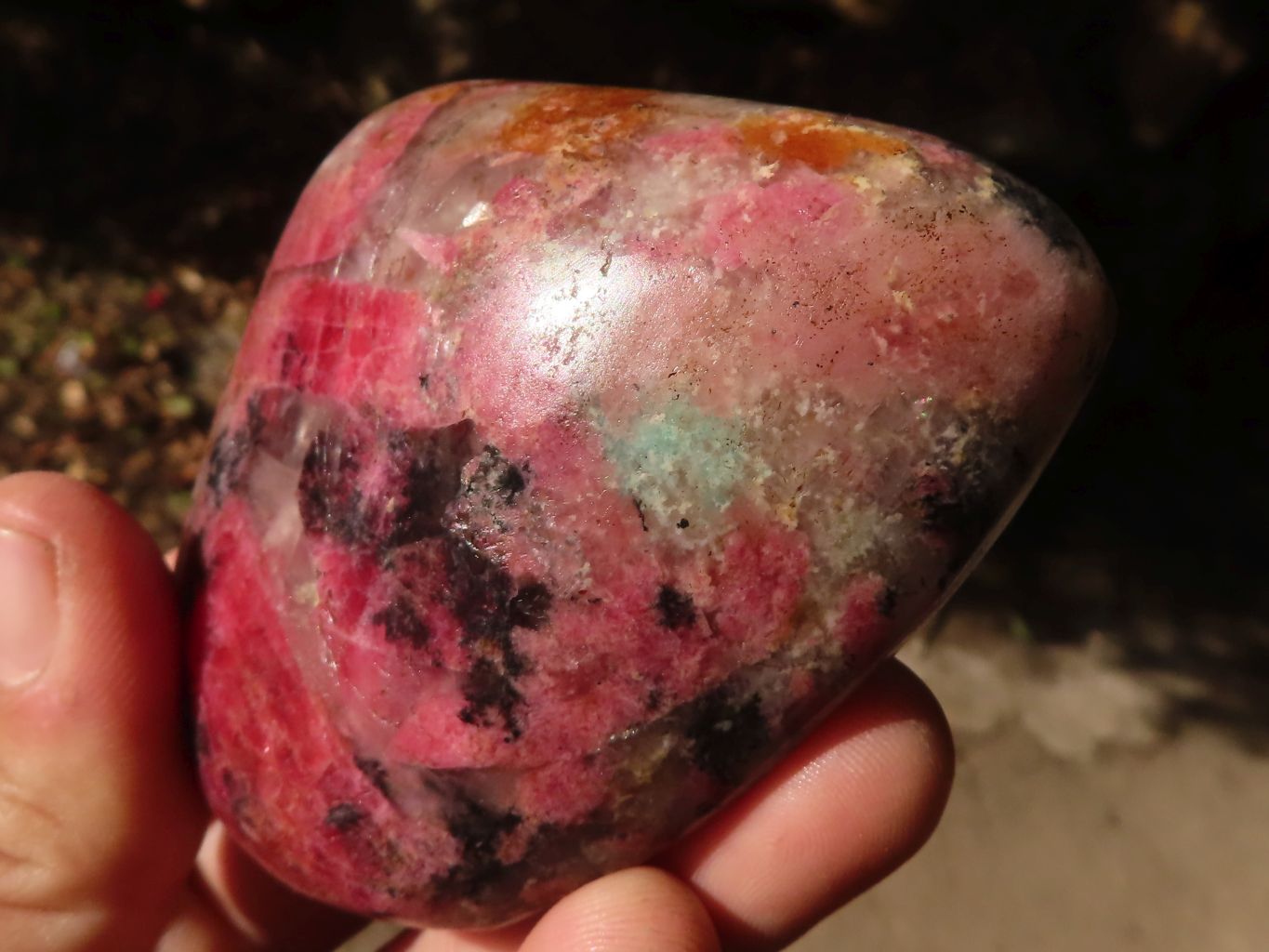 Polished Rare Red Rhodonite Free Forms x 7 From Zimbabwe - Toprock Gemstones and Minerals 