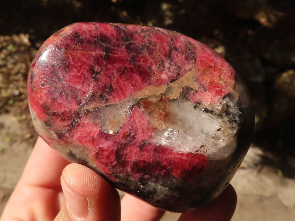 Polished Rare Red Rhodonite Free Forms x 7 From Zimbabwe - Toprock Gemstones and Minerals 