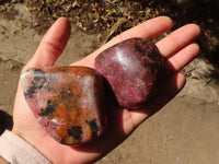 Polished Rare Red Rhodonite Free Forms x 7 From Zimbabwe - Toprock Gemstones and Minerals 