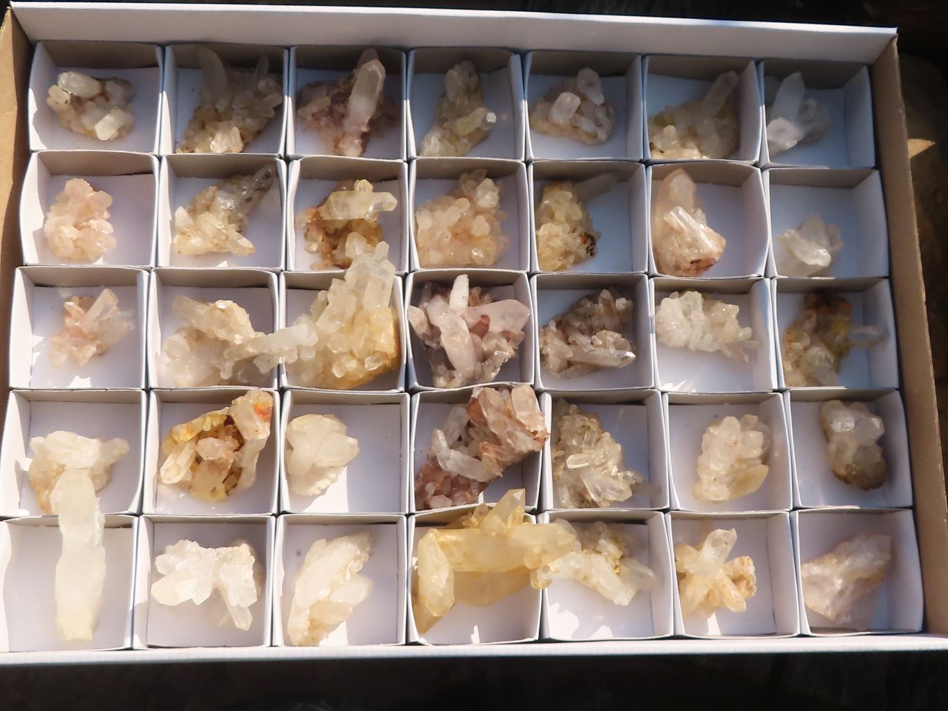 Natural Mini Mixed Quartz Clusters  x 35 From Madagascar - Toprock Gemstones and Minerals 