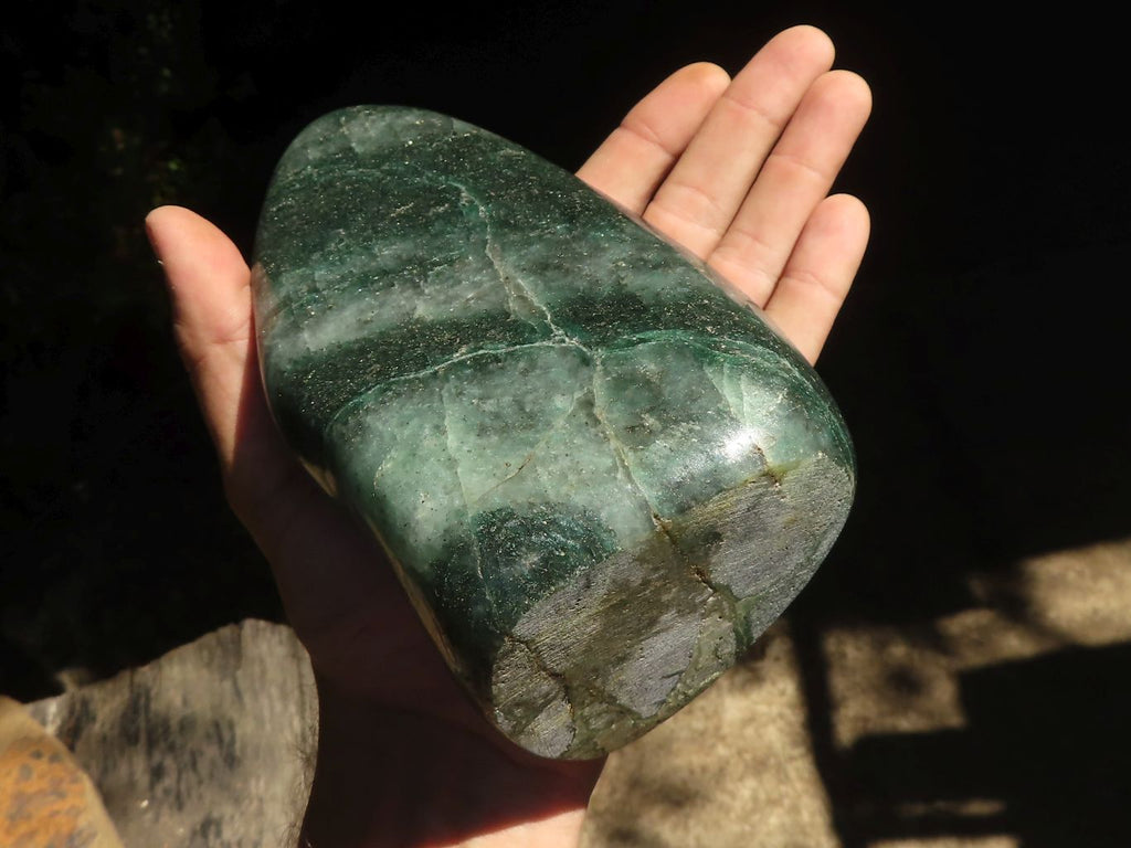 Polished Green Fuchsite Quartz Standing Free Form  x 1 From Madagascar - TopRock