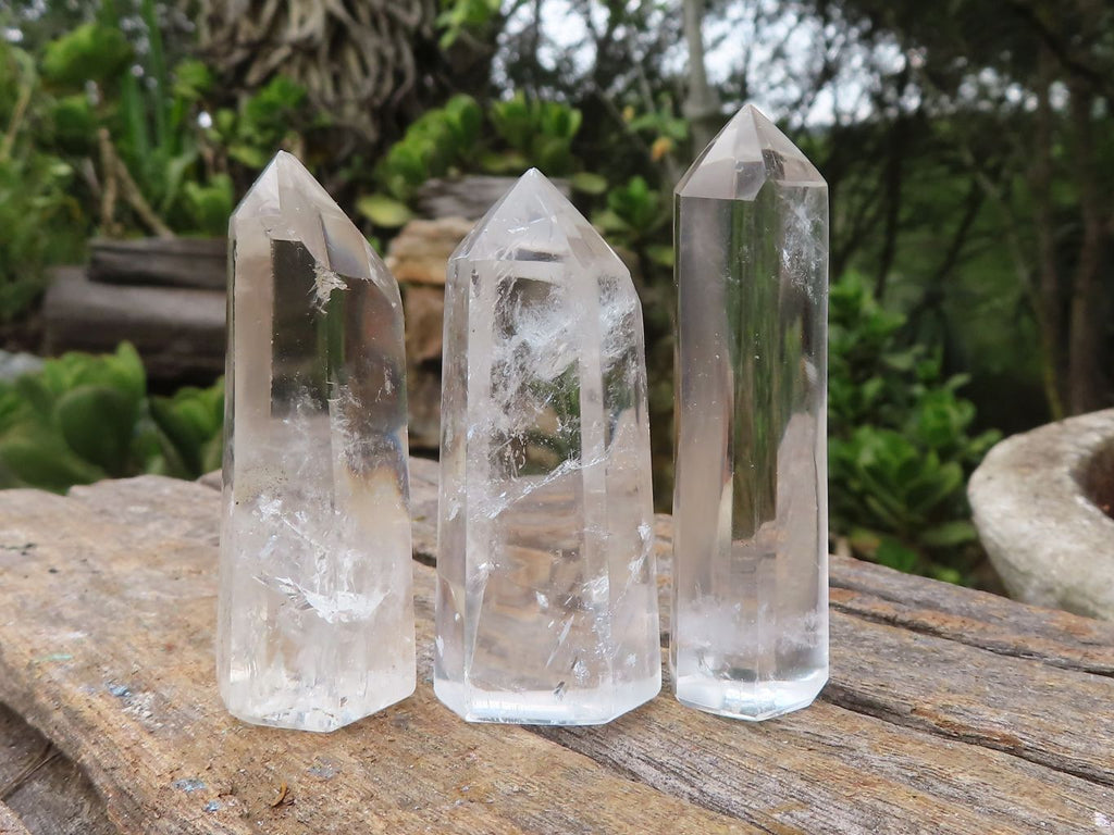 Polished Small Optic Quartz Crystal Points  x 20 From Madagascar - Toprock Gemstones and Minerals 