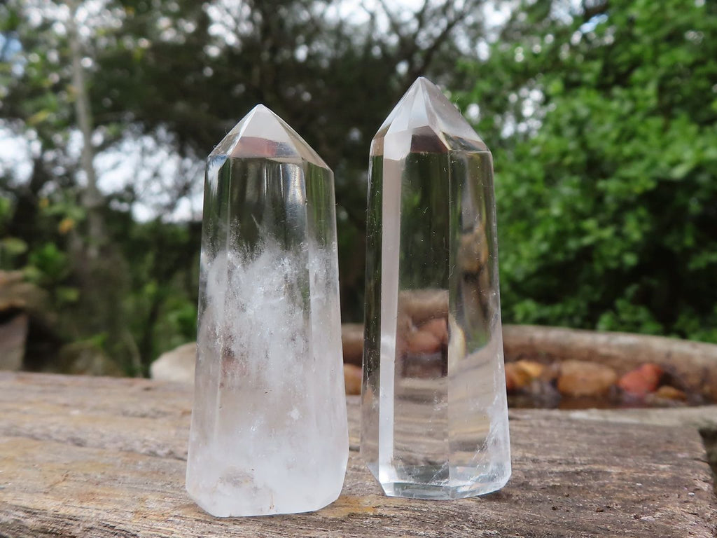 Polished Small Optic Quartz Crystal Points  x 20 From Madagascar - Toprock Gemstones and Minerals 