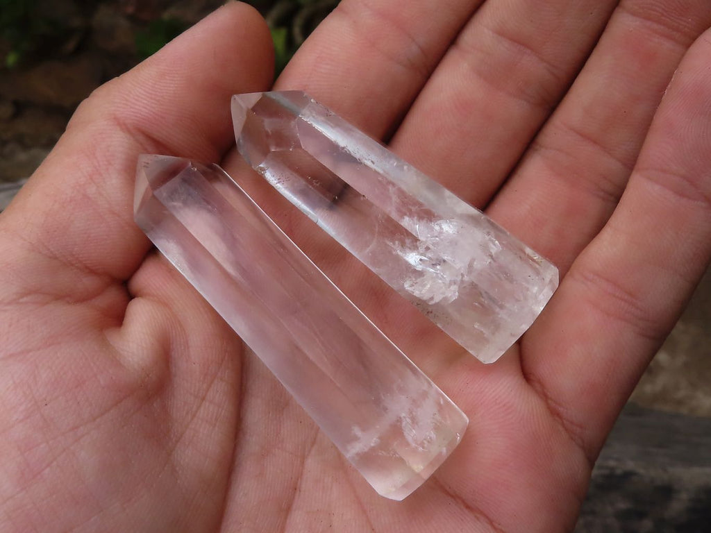 Polished Small Optic Quartz Crystal Points  x 20 From Madagascar - Toprock Gemstones and Minerals 