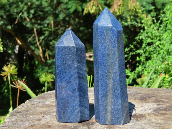 Polished Lazulite Polished Crystals x 2 From Madagascar - TopRock