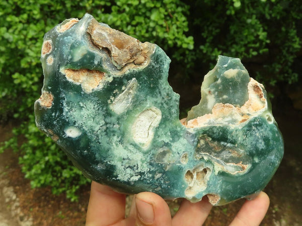 Polished Green Mtorolite / Chrome Chrysoprase Specimens  x 2 From Zimbabwe - Toprock Gemstones and Minerals 