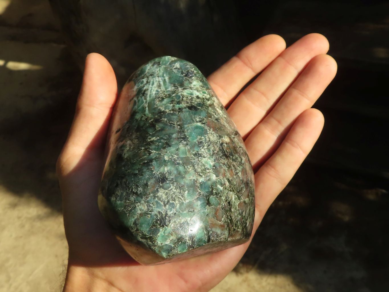 Polished Rare Emerald In Matrix Standing Free Form x 1 From Zimbabwe - Toprock Gemstones and Minerals 