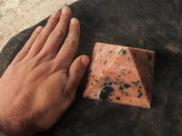 Polished Rare Orange Calcite With Biotite Mica Pyramids  x 2 From Madagascar - TopRock