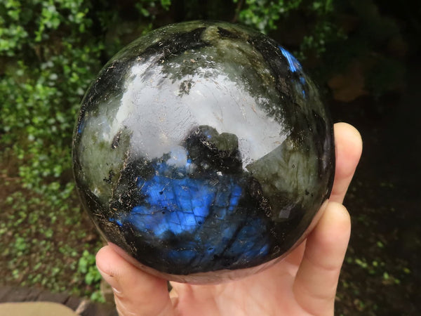 Polished Labradorite Spheres With Blue & Purple Flash x 2 From Tulear, Madagascar - TopRock