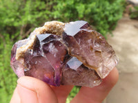 Natural Smokey Amethyst Window Quartz Crystals  x 20 From Chiredzi, Zimbabwe - Toprock Gemstones and Minerals 
