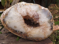 Polished Killer Huge Agate Geode Display Piece x 1 From Madagascar - Toprock Gemstones and Minerals 