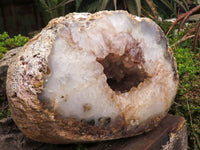 Polished Killer Huge Agate Geode Display Piece x 1 From Madagascar - Toprock Gemstones and Minerals 