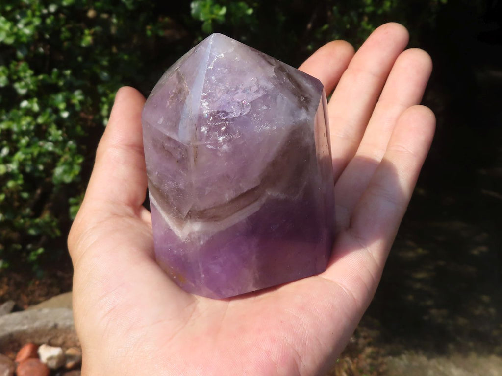 Polished Gemmy Clear Amethyst Points  x 2 From Madagascar - TopRock