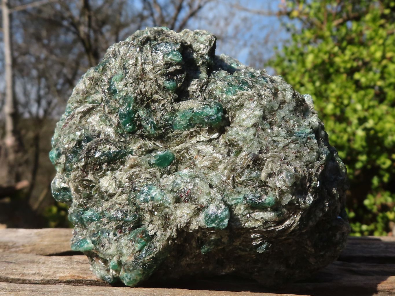 Natural Rare Emerald Mica In Matrix Cobbed Specimens x 6 From Mutoko, Zimbabwe - Toprock Gemstones and Minerals 