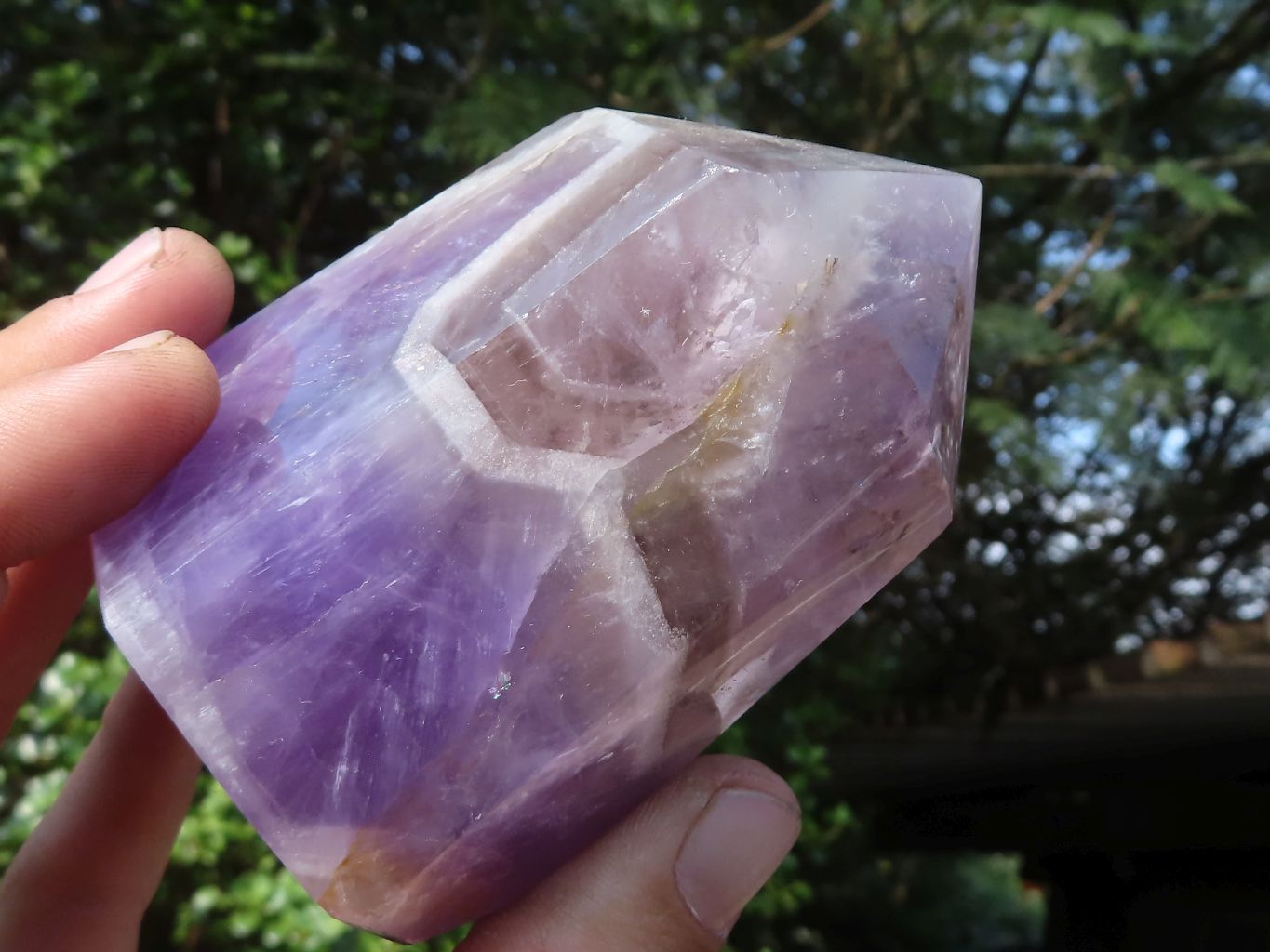 Polished Gemmy Clear Amethyst Points  x 2 From Madagascar - TopRock